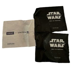 United Airlines Star Wars Polaris + Away Earplugs Trio Set NEW